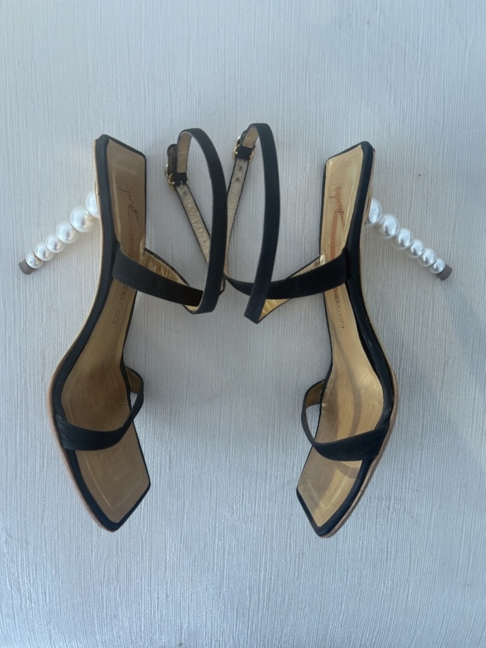 Vintage Giuseppe Zanotti Pearl Heel Sandals 7B - Picture 5 of 9